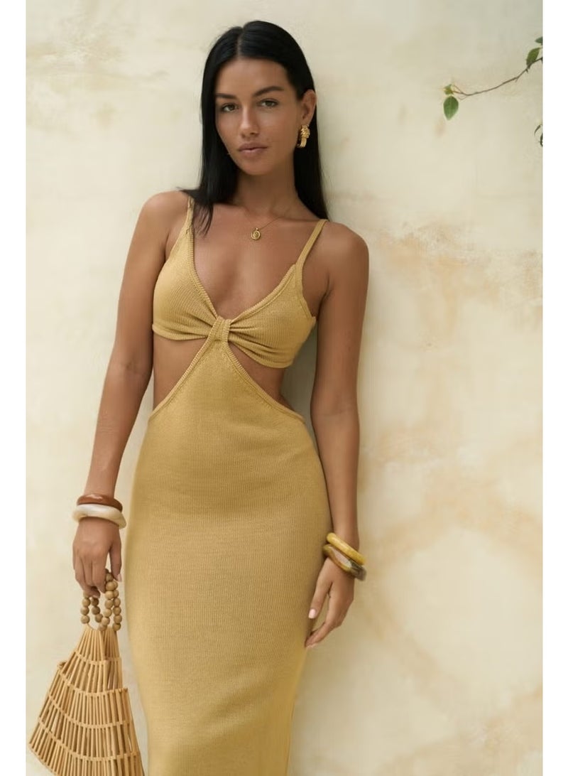 Bohemai Knot-Front Cutout Dress - Image 1